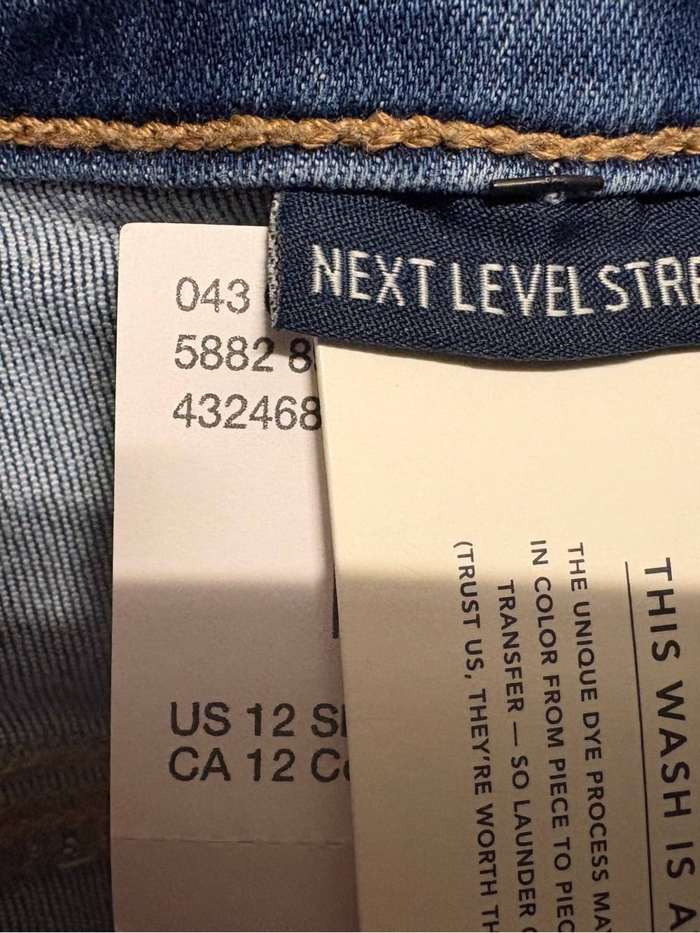 NWT American Eagle Next Level Stretch Jeans Dark Wash Slim Straight US 12 - Picture 6 of 8